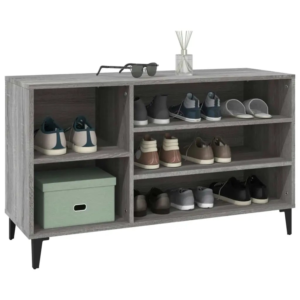 Shoe Cabinet Grey Sonoma 102x36x60 cm Engineered Wood 819754