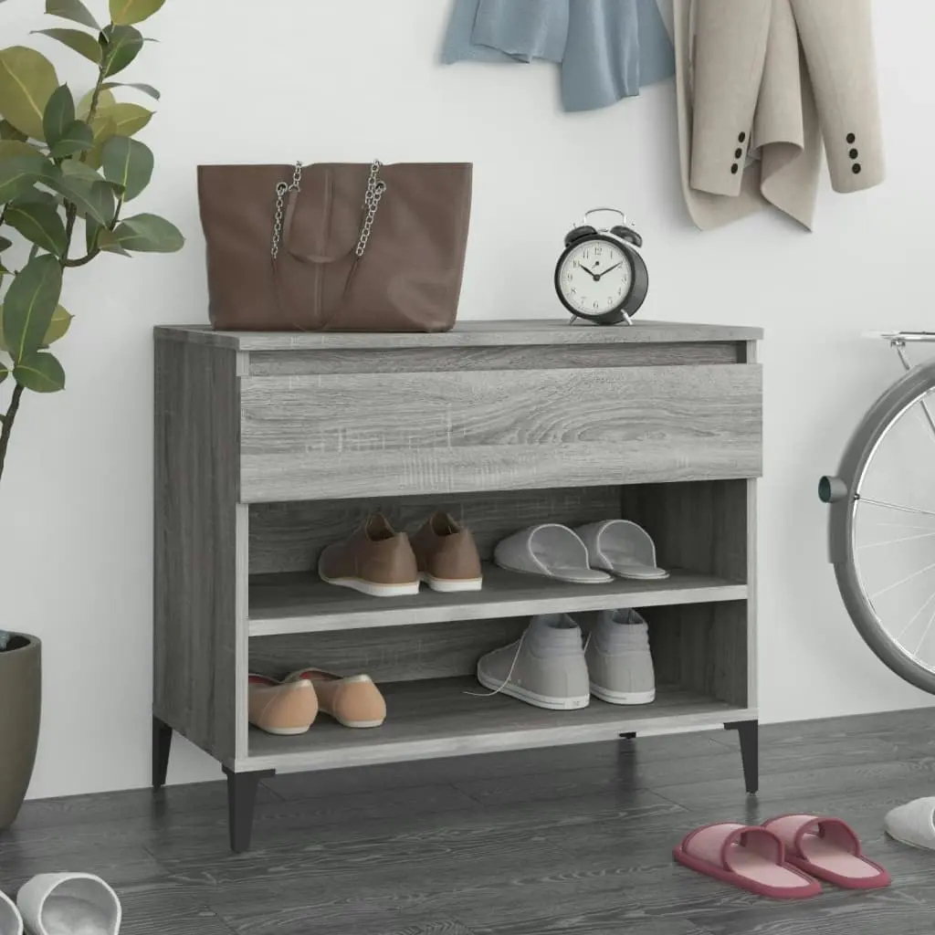 Shoe Cabinet Grey Sonoma 70x36x60 cm Engineered Wood 819770