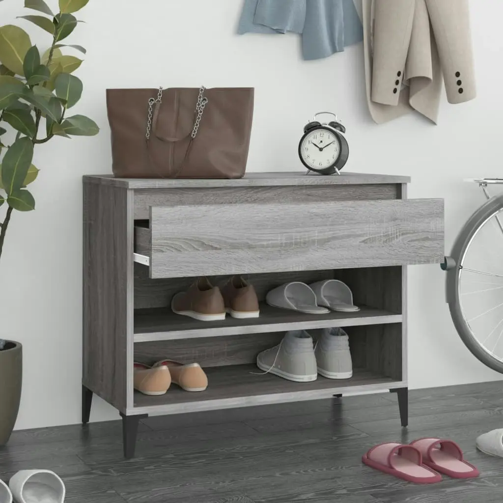 Shoe Cabinet Grey Sonoma 70x36x60 cm Engineered Wood 819770