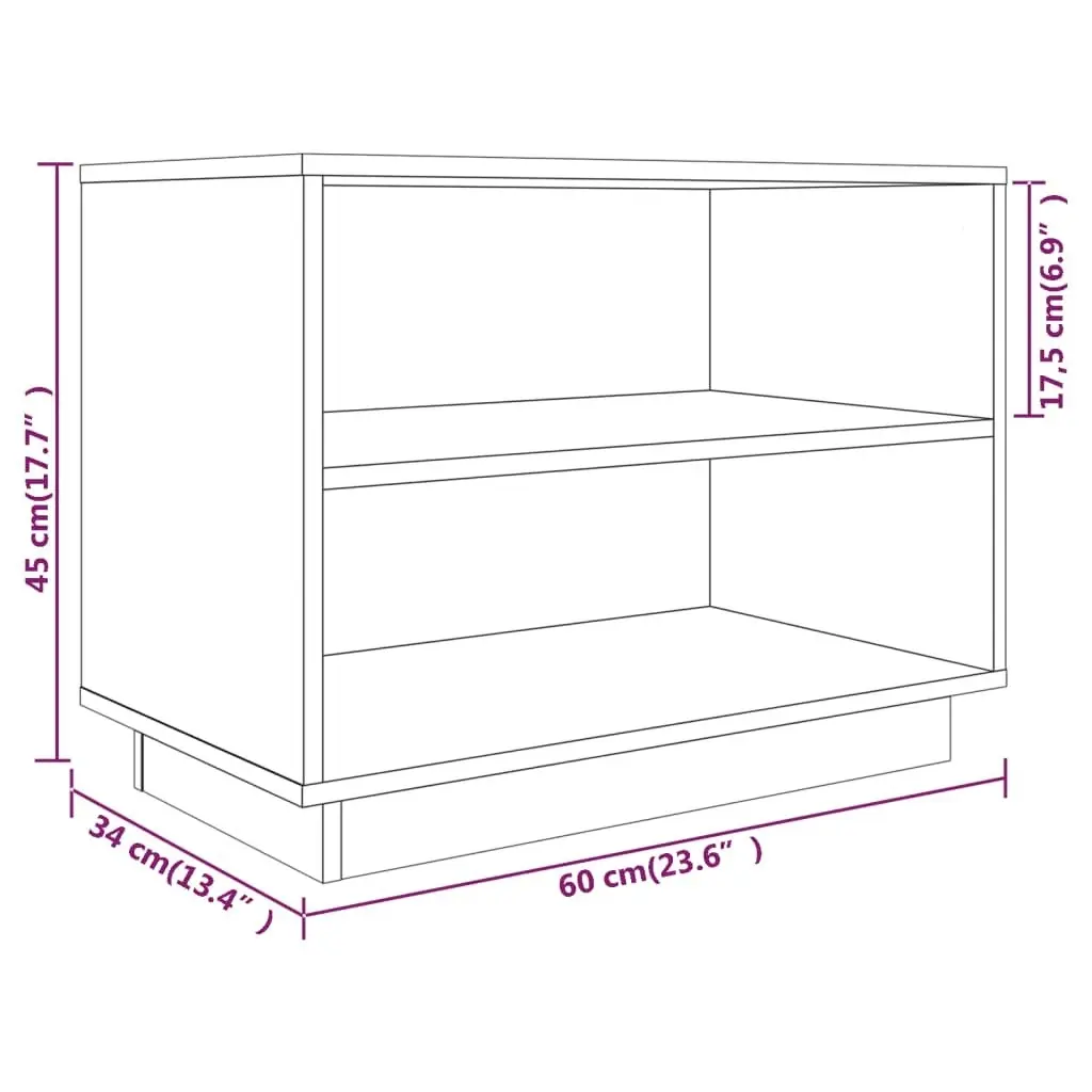 Shoe Cabinet Honey Brown 60x34x45 cm Solid Wood Pine 813548