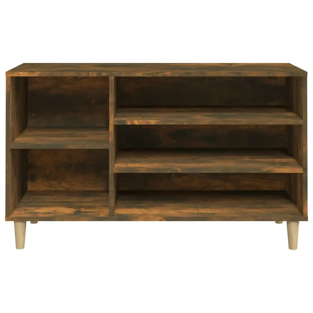 Shoe Cabinet Smoked Oak 102x36x60 cm Engineered Wood 819745