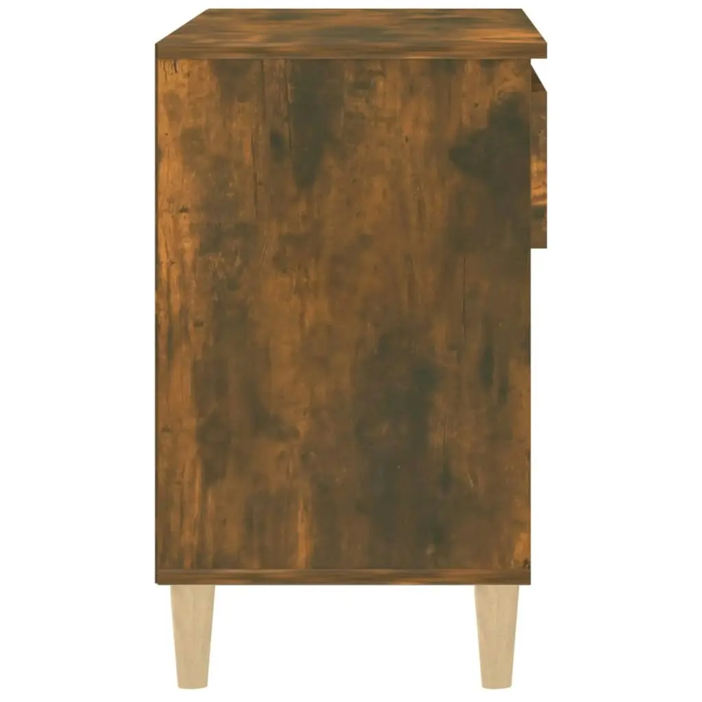 Shoe Cabinet Smoked Oak 70x36x60 cm Engineered Wood 819761