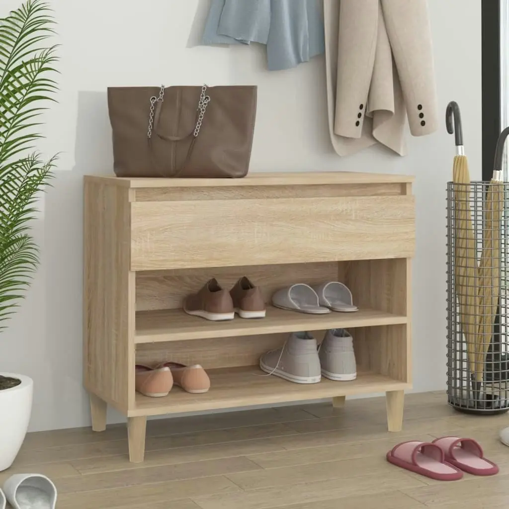 Shoe Cabinet Sonoma Oak 70x36x60 cm Engineered Wood 819759