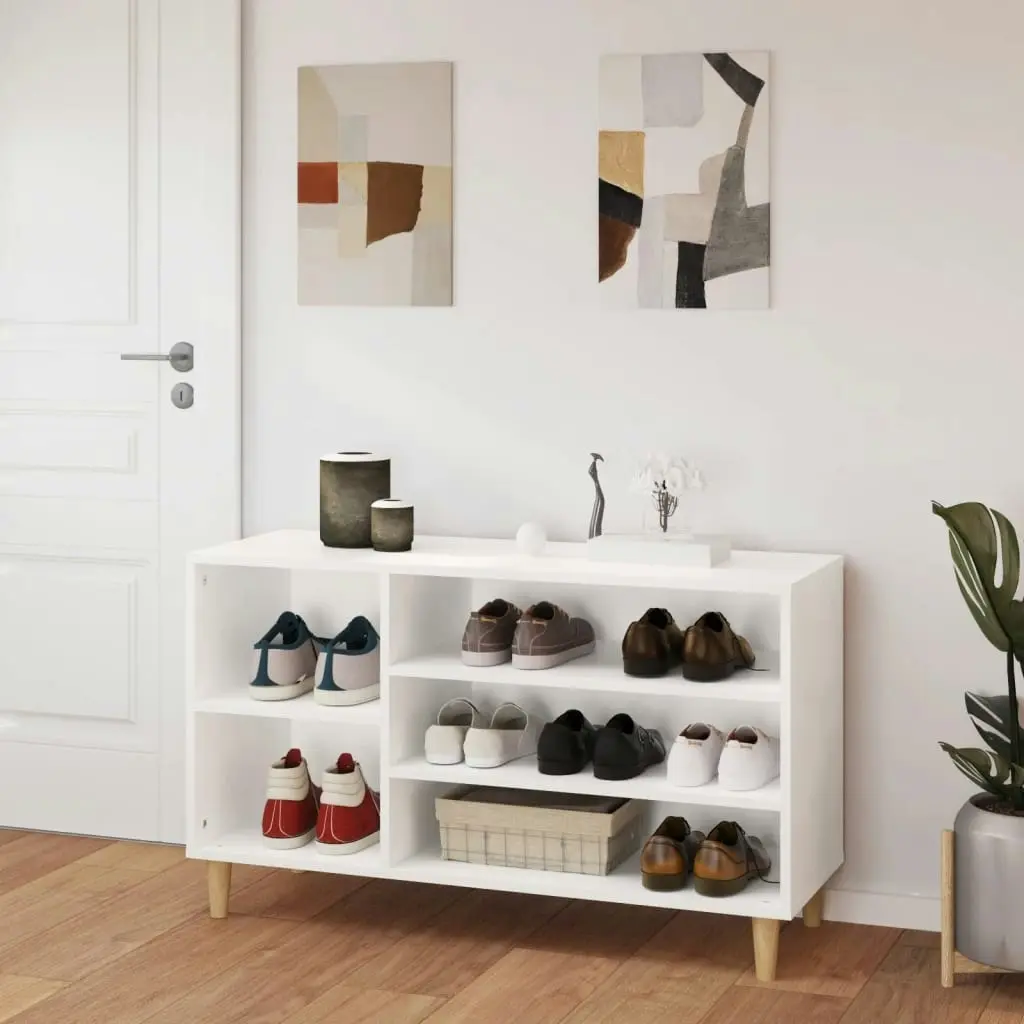 Shoe Cabinet White 102x36x60 cm Engineered Wood 819740