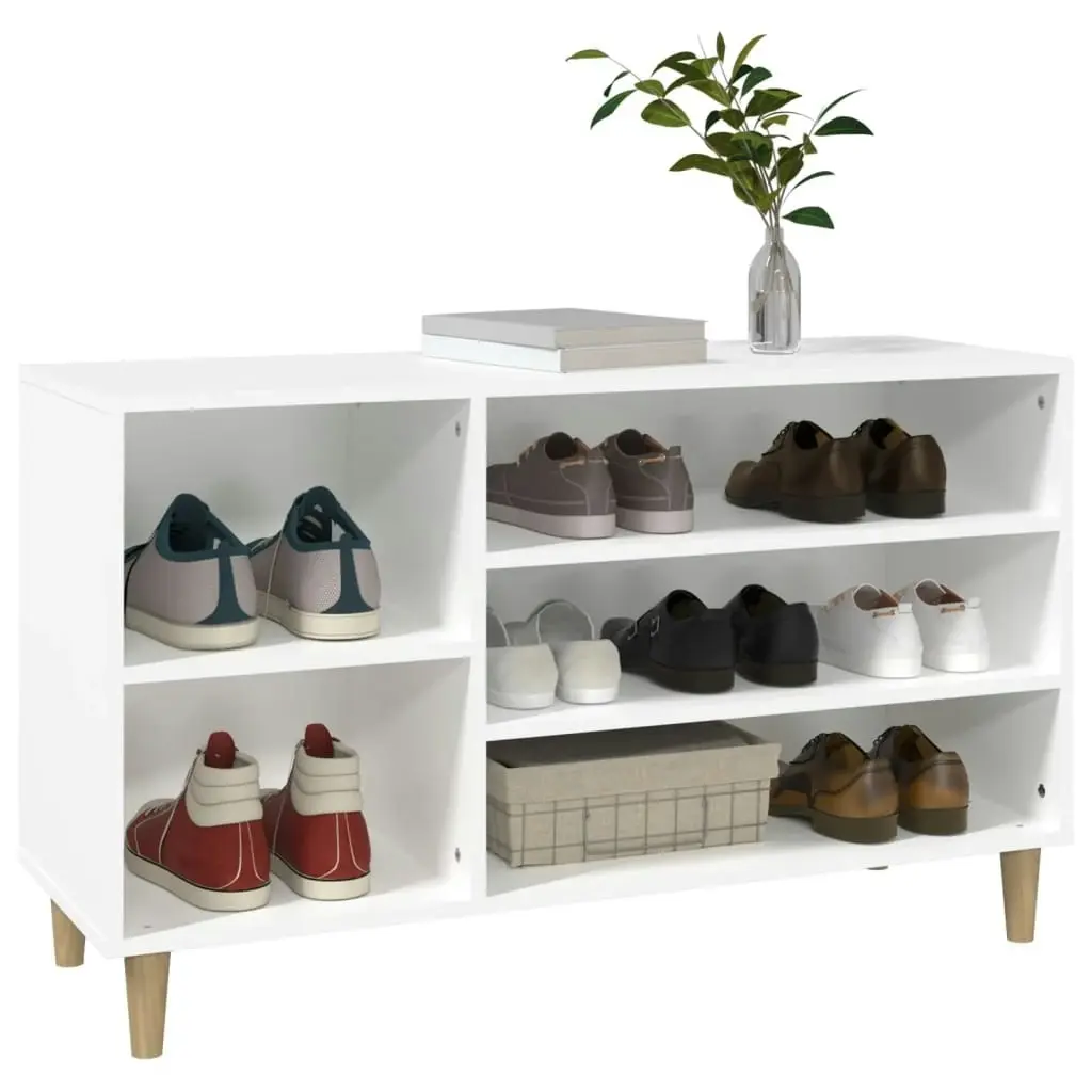 Shoe Cabinet White 102x36x60 cm Engineered Wood 819740