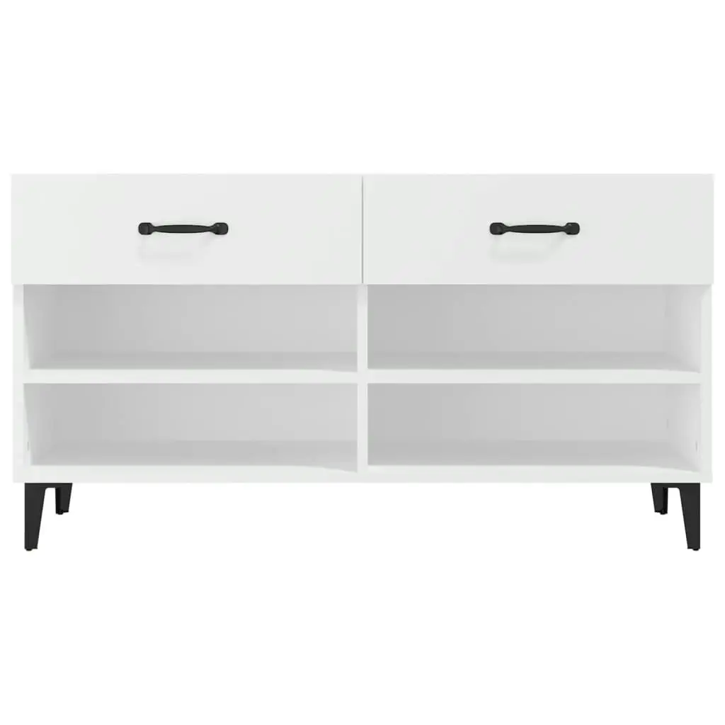 Shoe Cabinet White 102x35x55 cm Engineered Wood 812825