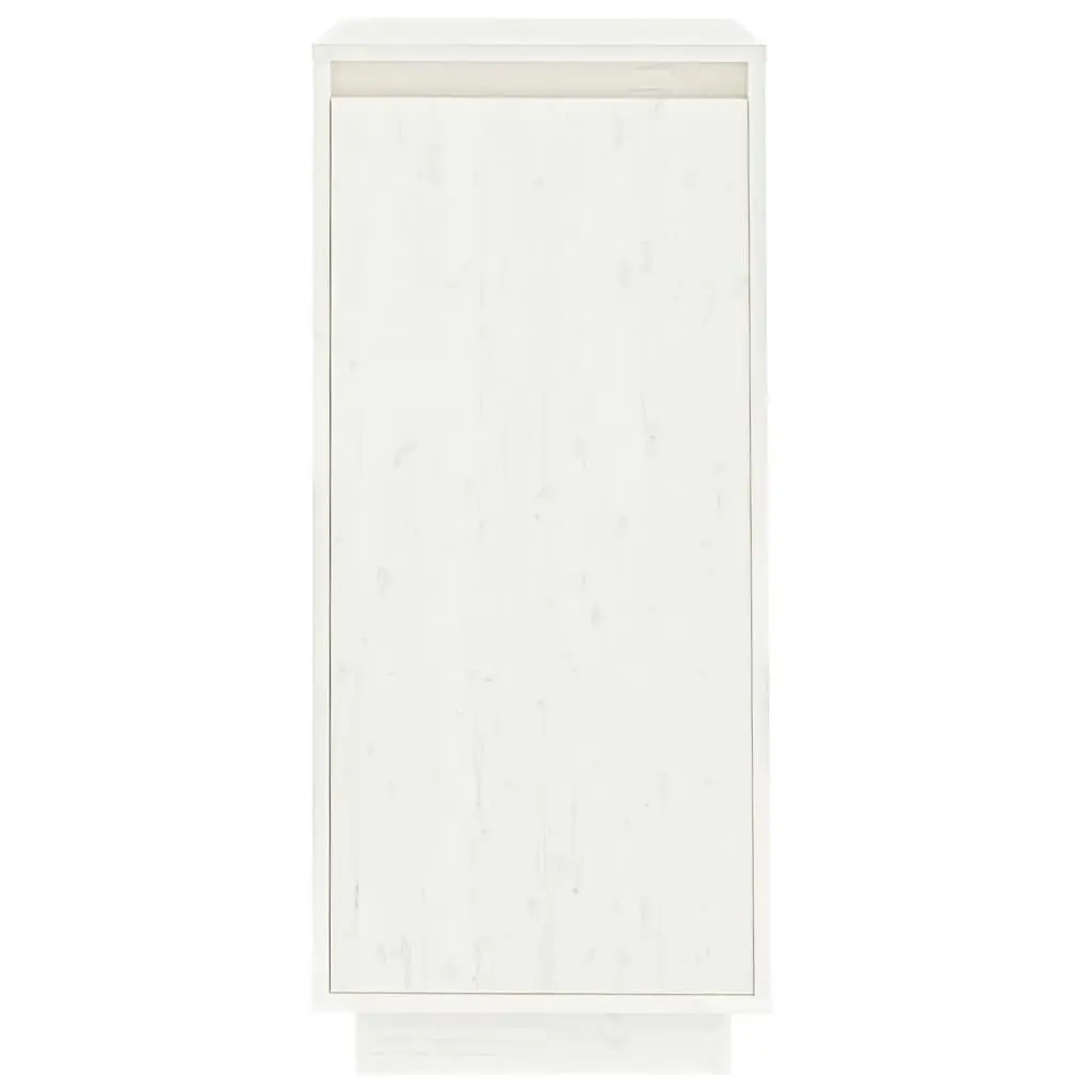 Shoe Cabinet White 35x35x80 cm Solid Wood Pine 813536