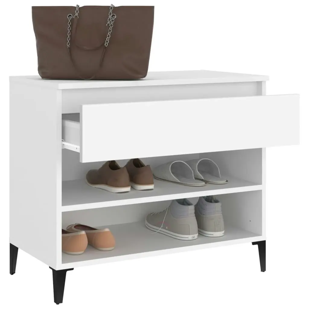 Shoe Cabinet White 70x36x60 cm Engineered Wood 819764