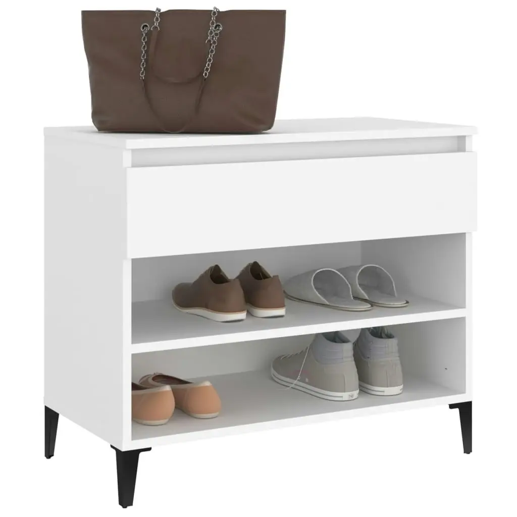 Shoe Cabinet White 70x36x60 cm Engineered Wood 819764