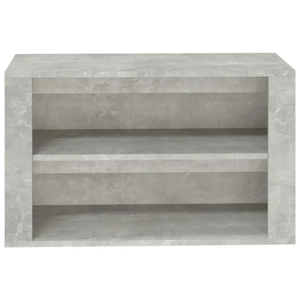 Shoe Rack Concrete Grey 75x35x45 cm Engineered Wood 816900