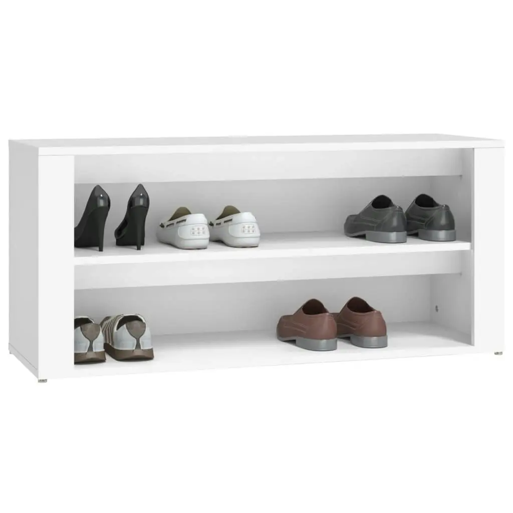 Shoe Rack White 100x35x45 cm Engineered Wood 816904