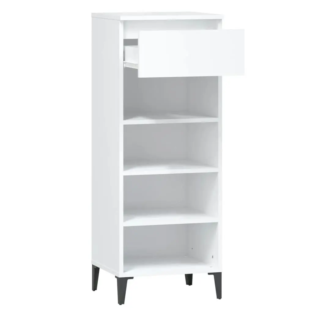 Shoe Rack White 40x36x105 cm Engineered Wood 819780