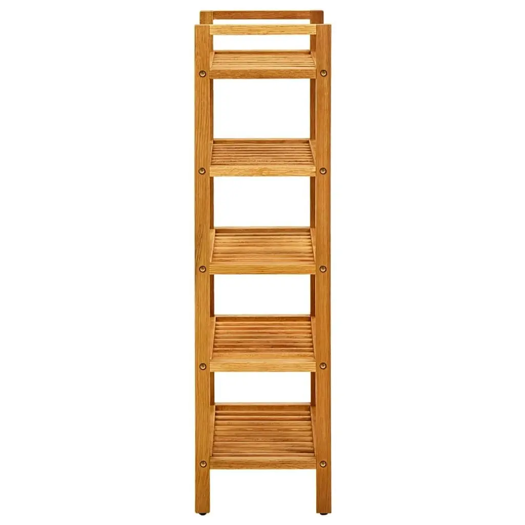 Shoe Rack with 5 Shelves 50x27x100 cm Solid Oak Wood 331747