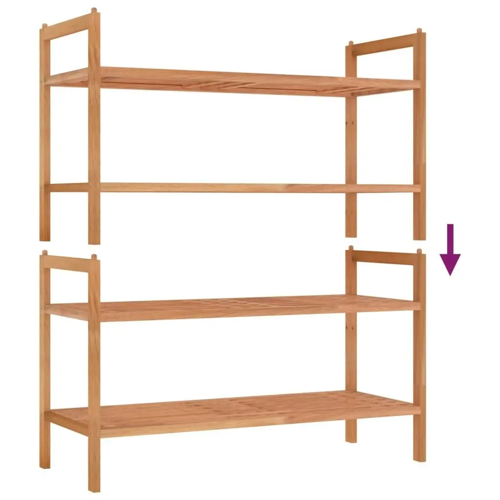 Shoe Racks 2 pcs 69x27x41 cm Solid Wood Walnut 350362