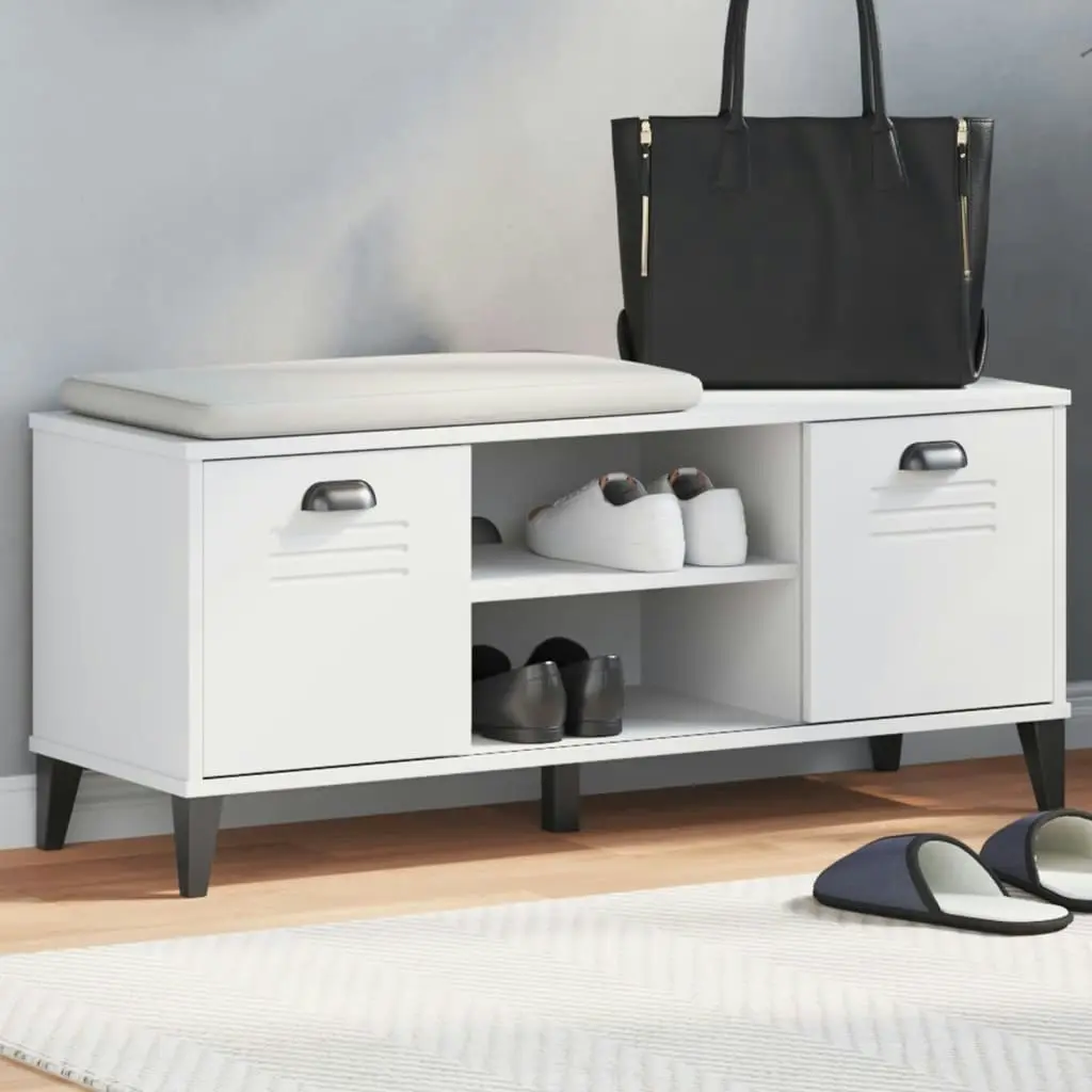 Shoe Bench VIKEN White 106x35x45 cm Engineered Wood 374932