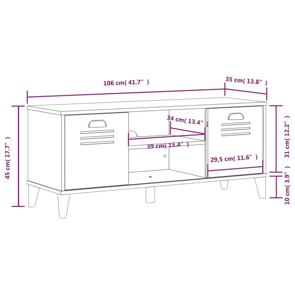 Shoe Bench VIKEN White 106x35x45 cm Engineered Wood 374932