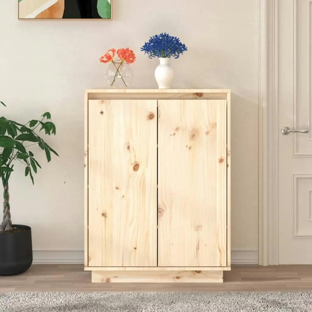 Shoe Cabinet 60x35x80 cm Solid Wood Pine 813530