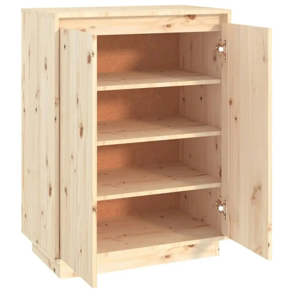 Shoe Cabinet 60x35x80 cm Solid Wood Pine 813530