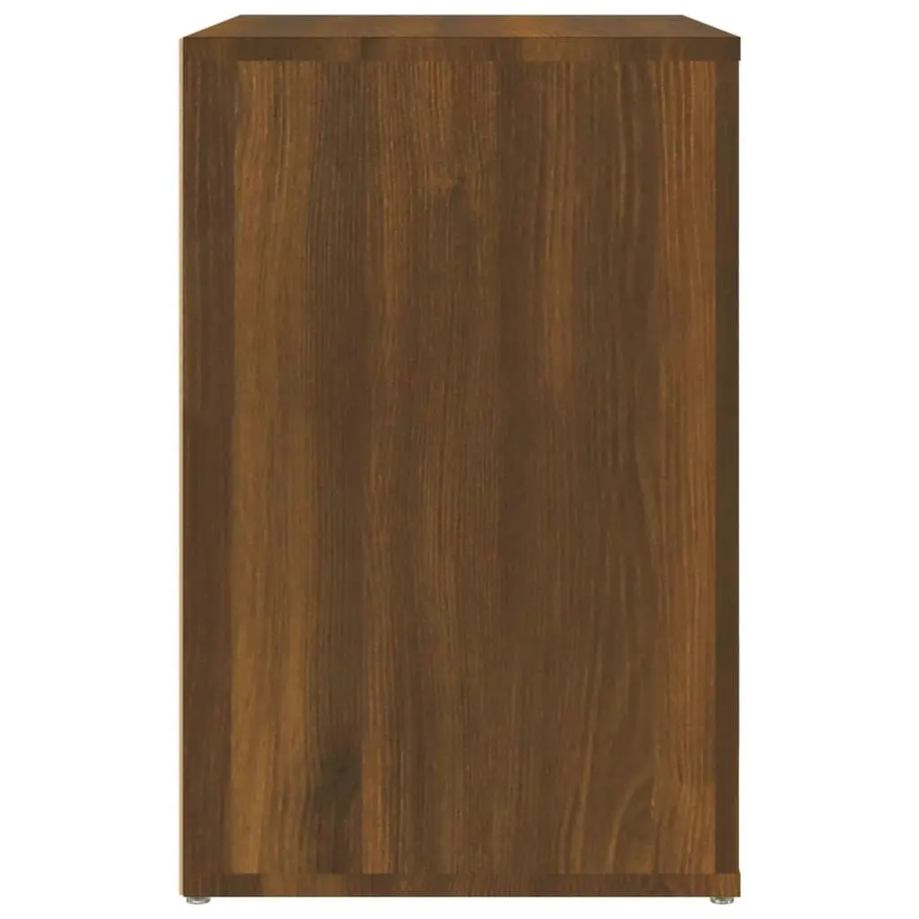 Shoe Cabinet Brown Oak 130x35x54 cm Engineered Wood 816751