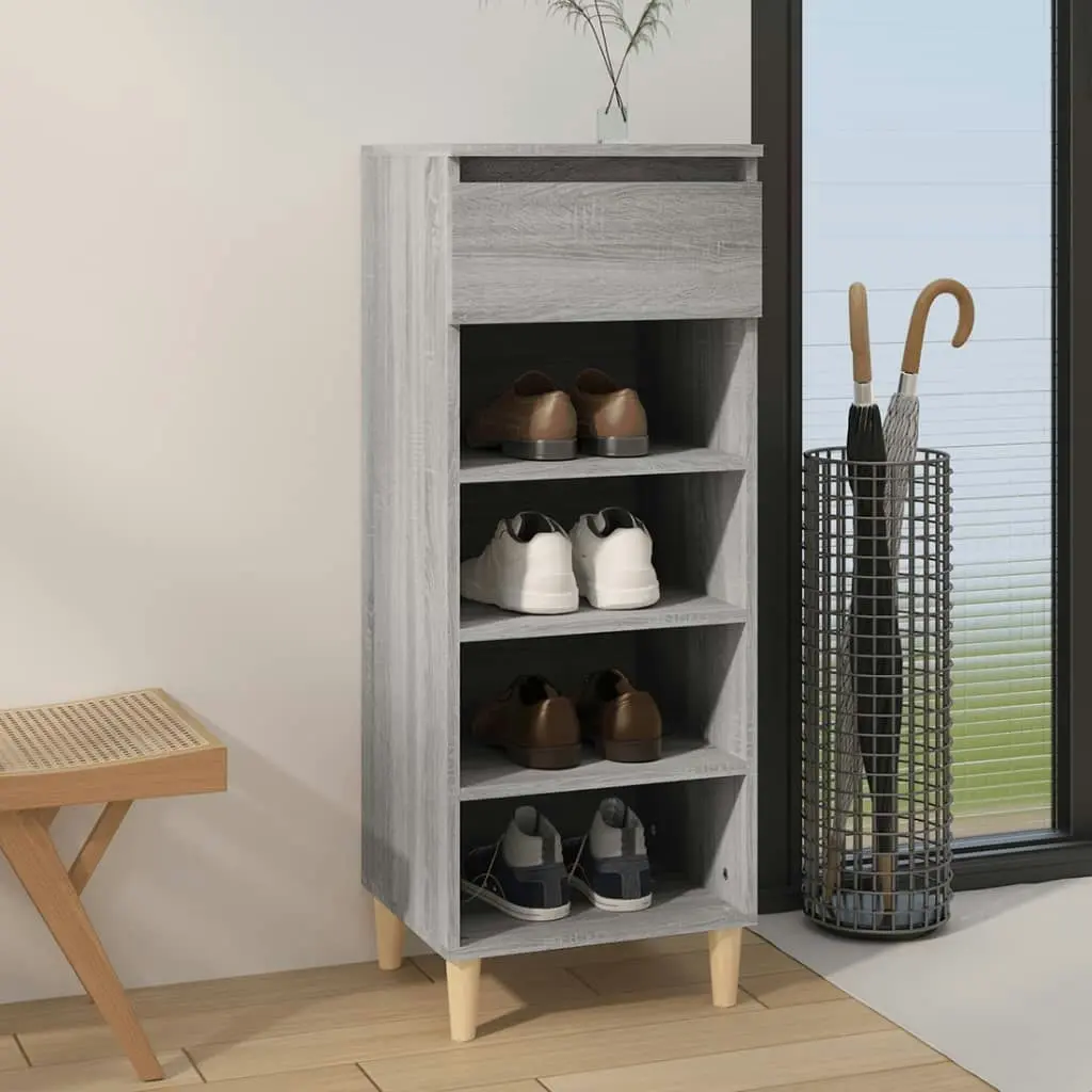 Shoe Cabinet Grey Sonoma 40x36x105 cm Engineered Wood 819778