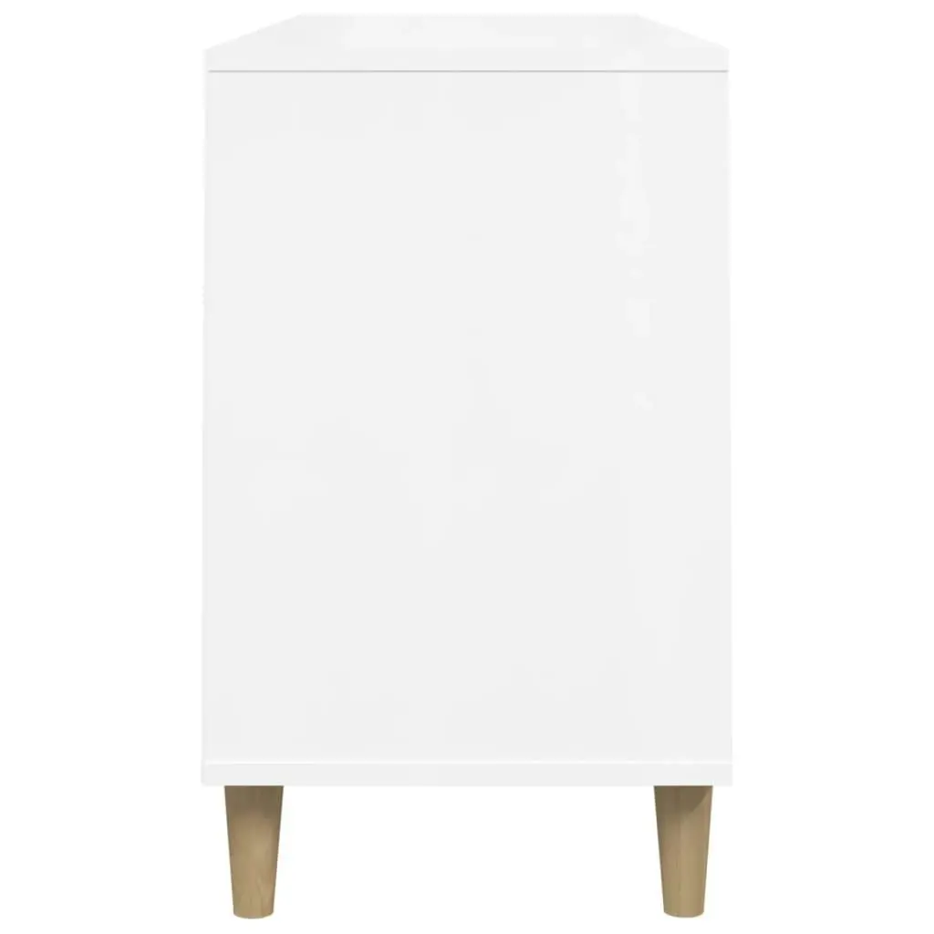 Shoe Cabinet High Gloss White 102x36x60 cm Engineered Wood 819742