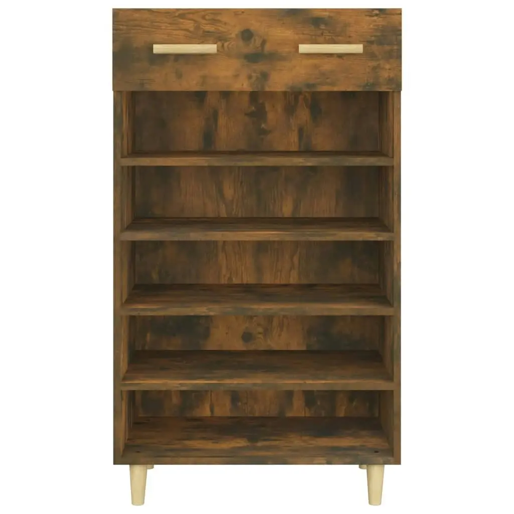 Shoe Cabinet Smoked Oak 60x35x105 cm Engineered Wood 817555