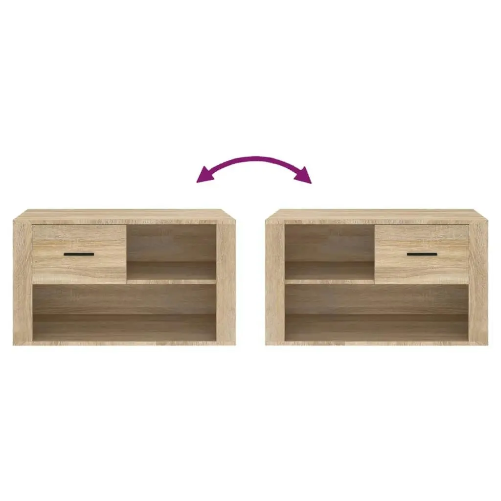 Shoe Cabinet Sonoma Oak 80x35x45 cm Engineered Wood 816755