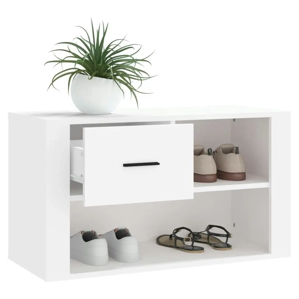 Shoe Cabinet White 80x35x45 cm Engineered Wood 816752