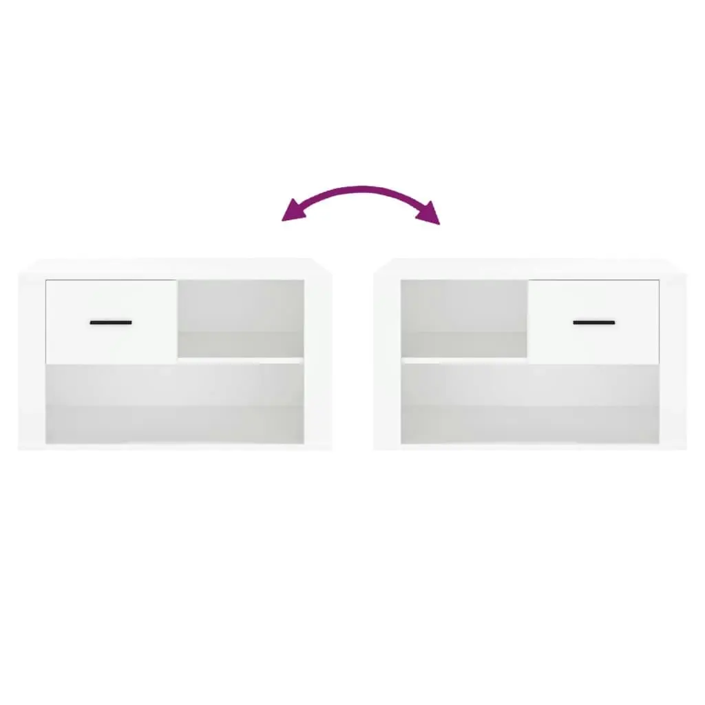 Shoe Cabinet White 80x35x45 cm Engineered Wood 816752