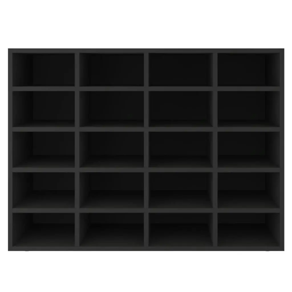 Shoe Rack Engineered Wood 92x30x67.5 cm Black 340216