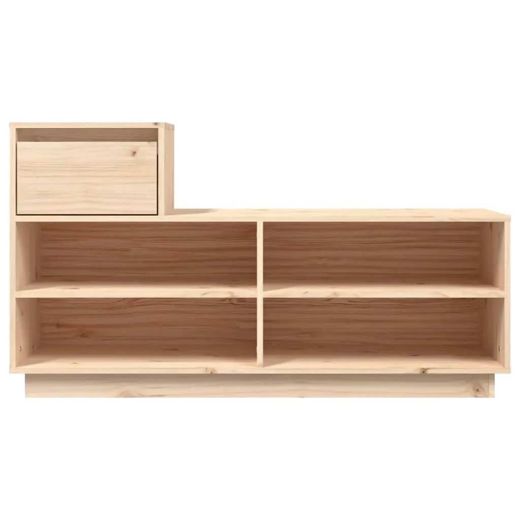 Shoe Cabinet 110x34x61 cm Solid Wood Pine 814449