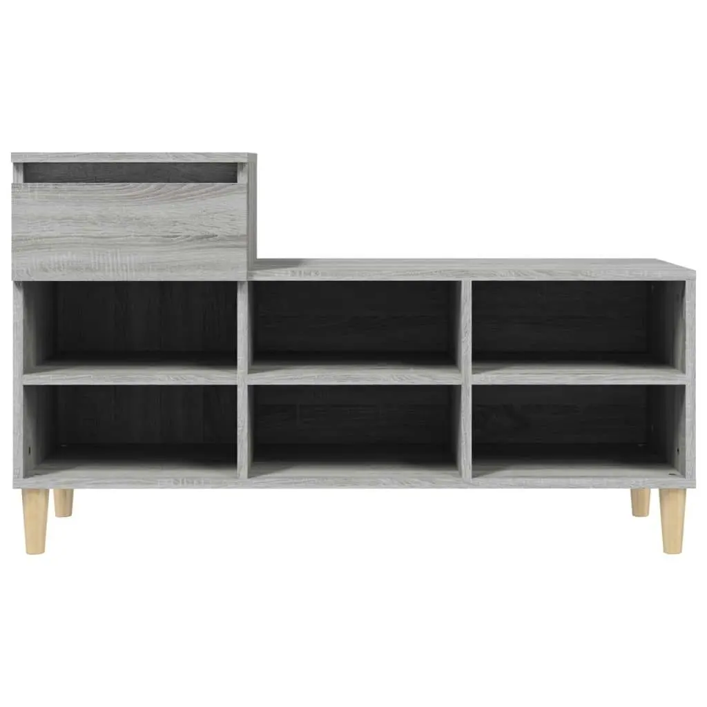 Shoe Cabinet Grey Sonoma 102x36x60 cm Engineered Wood 821210