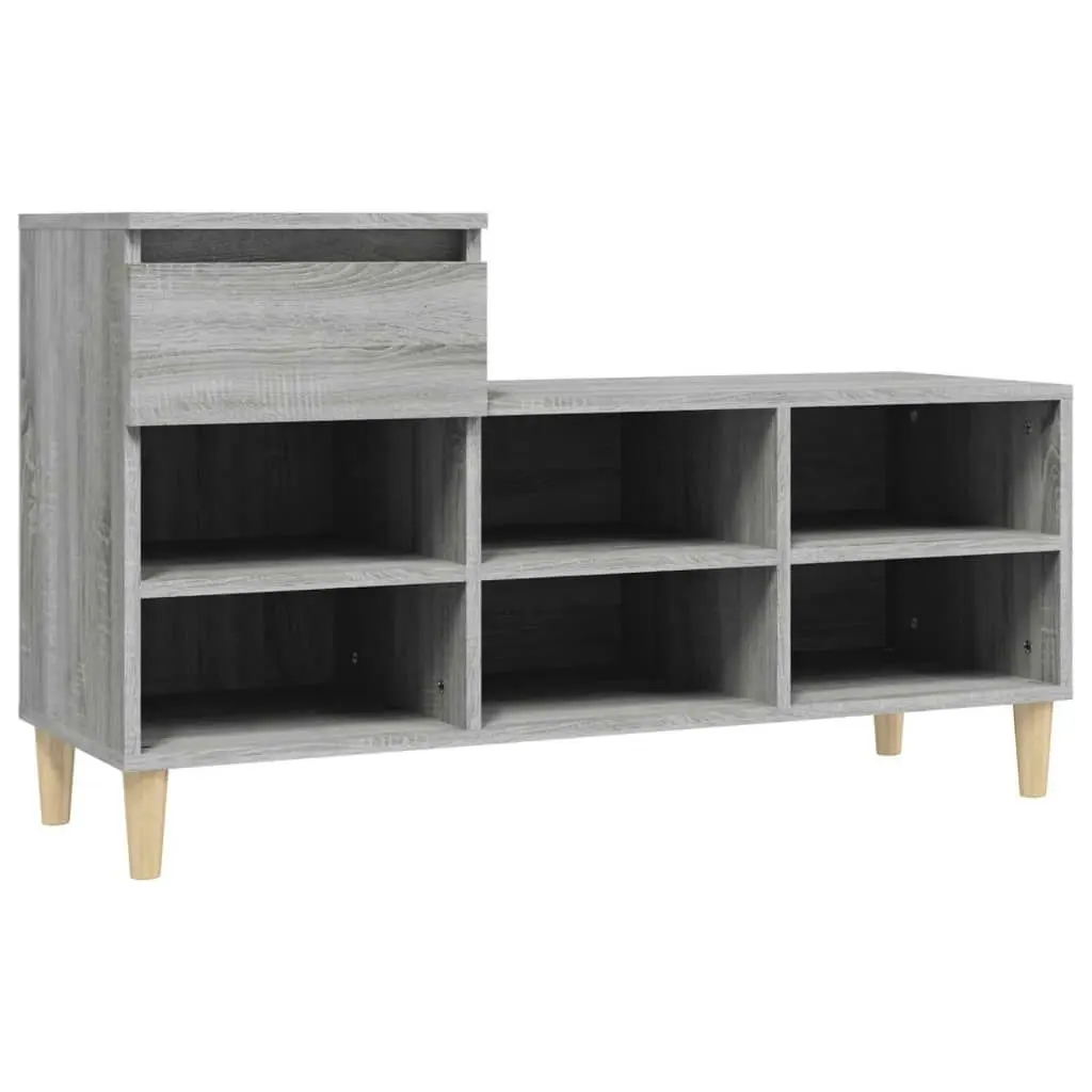 Shoe Cabinet Grey Sonoma 102x36x60 cm Engineered Wood 821210