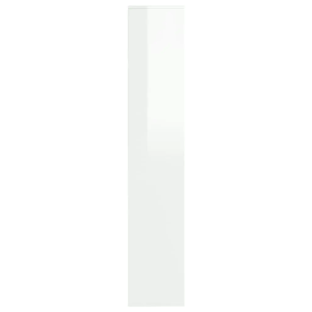 Shoe Cabinet High Gloss White 54x34x183 cm Engineered Wood 800375