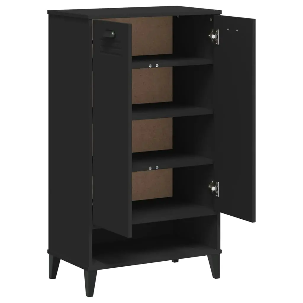 Shoe Cabinet VIKEN Black Engineered Wood 374924