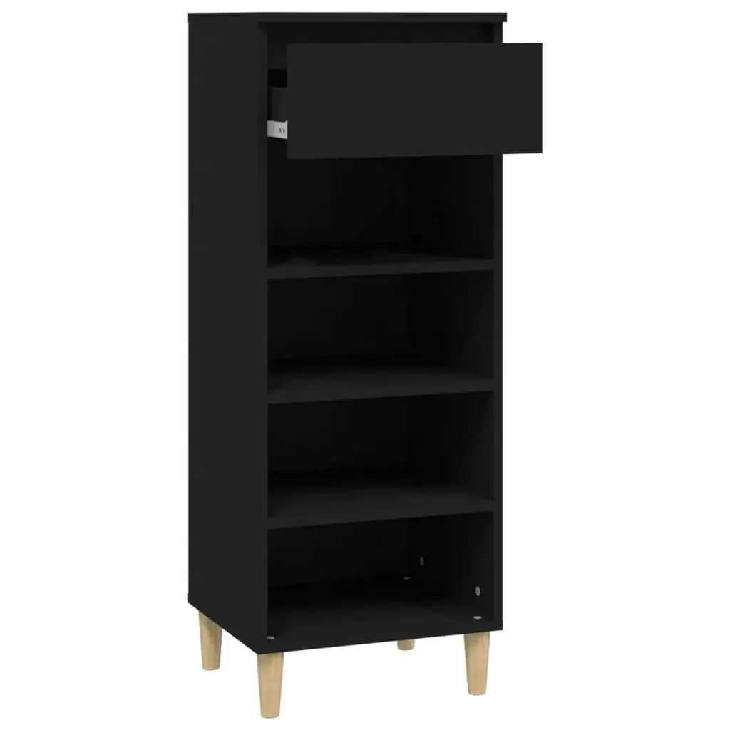 Shoe Cabinet Black 40x36x105 cm Engineered Wood 819773