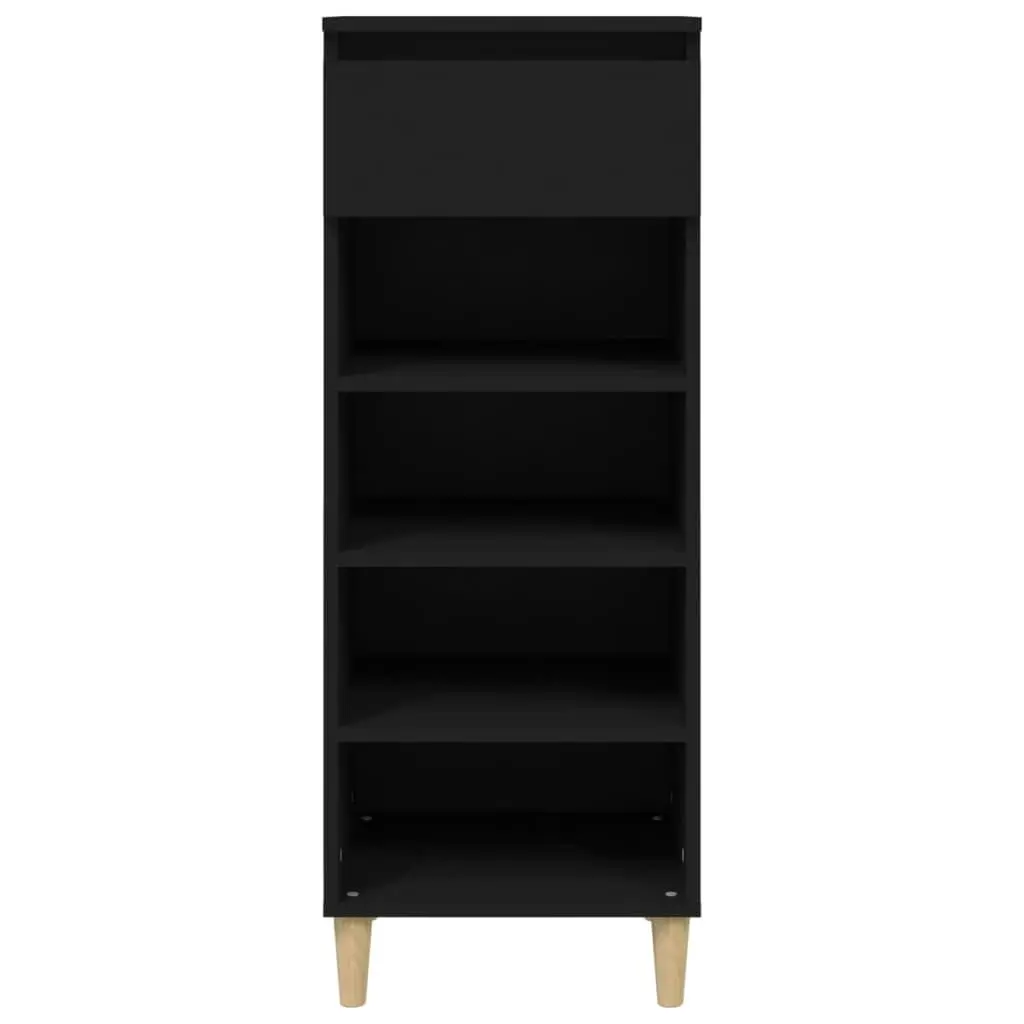 Shoe Cabinet Black 40x36x105 cm Engineered Wood 819773