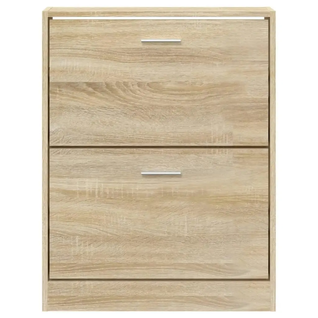 Shoe Cabinet Oak 59x17x81 cm Engineered Wood 342535