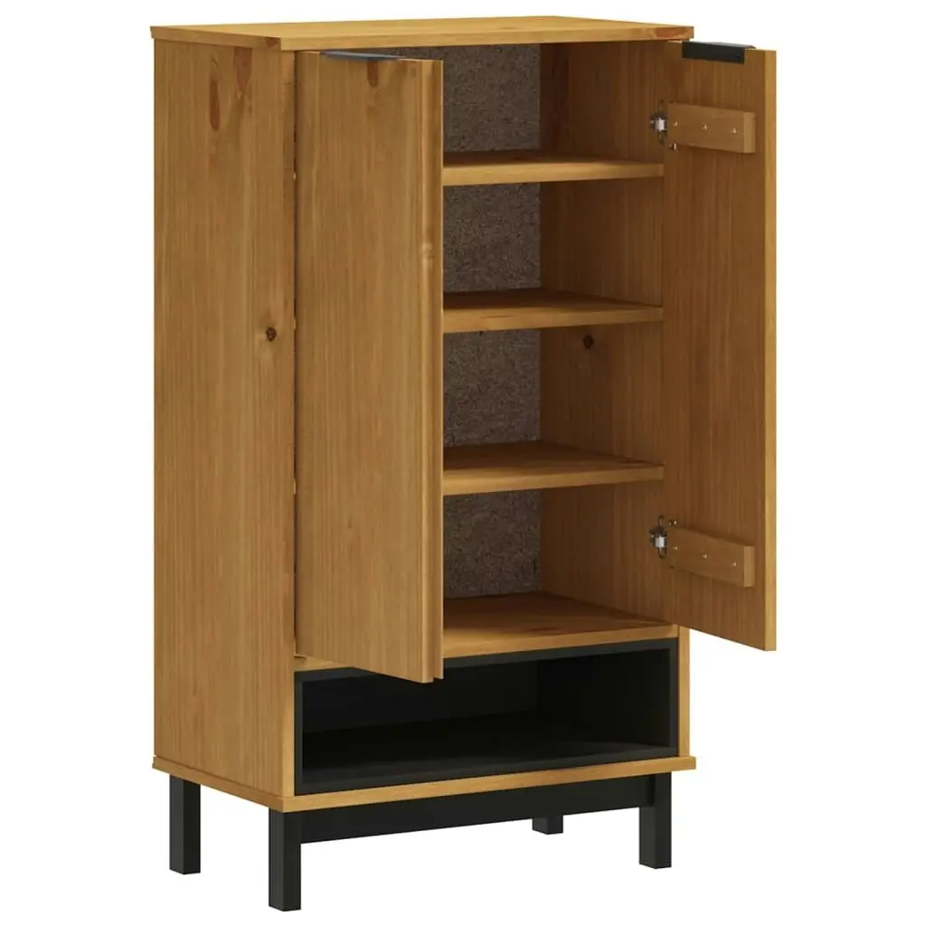 Shoe Cabinet FLAM 59.5x35x107 cm Solid Wood Pine 357818