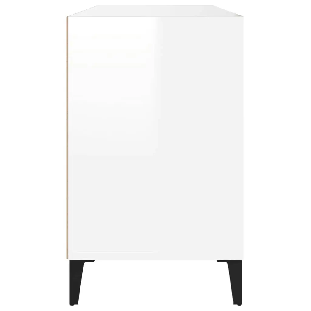 Shoe Cabinet High Gloss White 102x36x60 cm Engineered Wood 819750