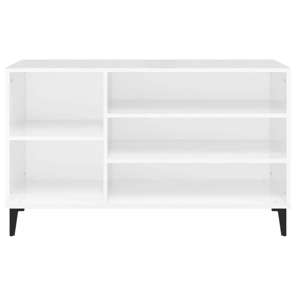 Shoe Cabinet High Gloss White 102x36x60 cm Engineered Wood 819750