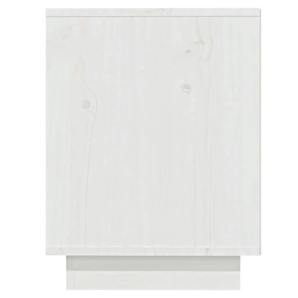 Shoe Cabinet White 110x34x45 cm Solid Wood Pine 813541