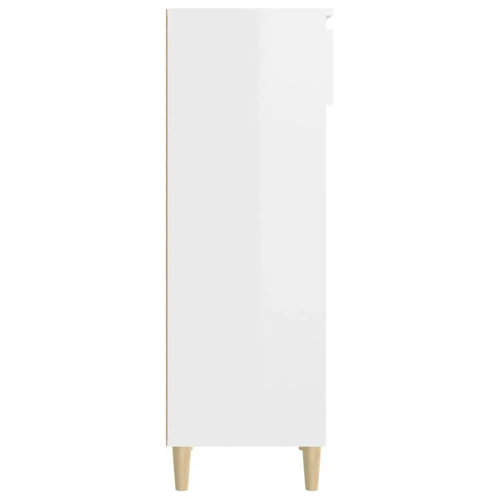 Shoe Cabinet High Gloss White 40x36x105 cm Engineered Wood 819774