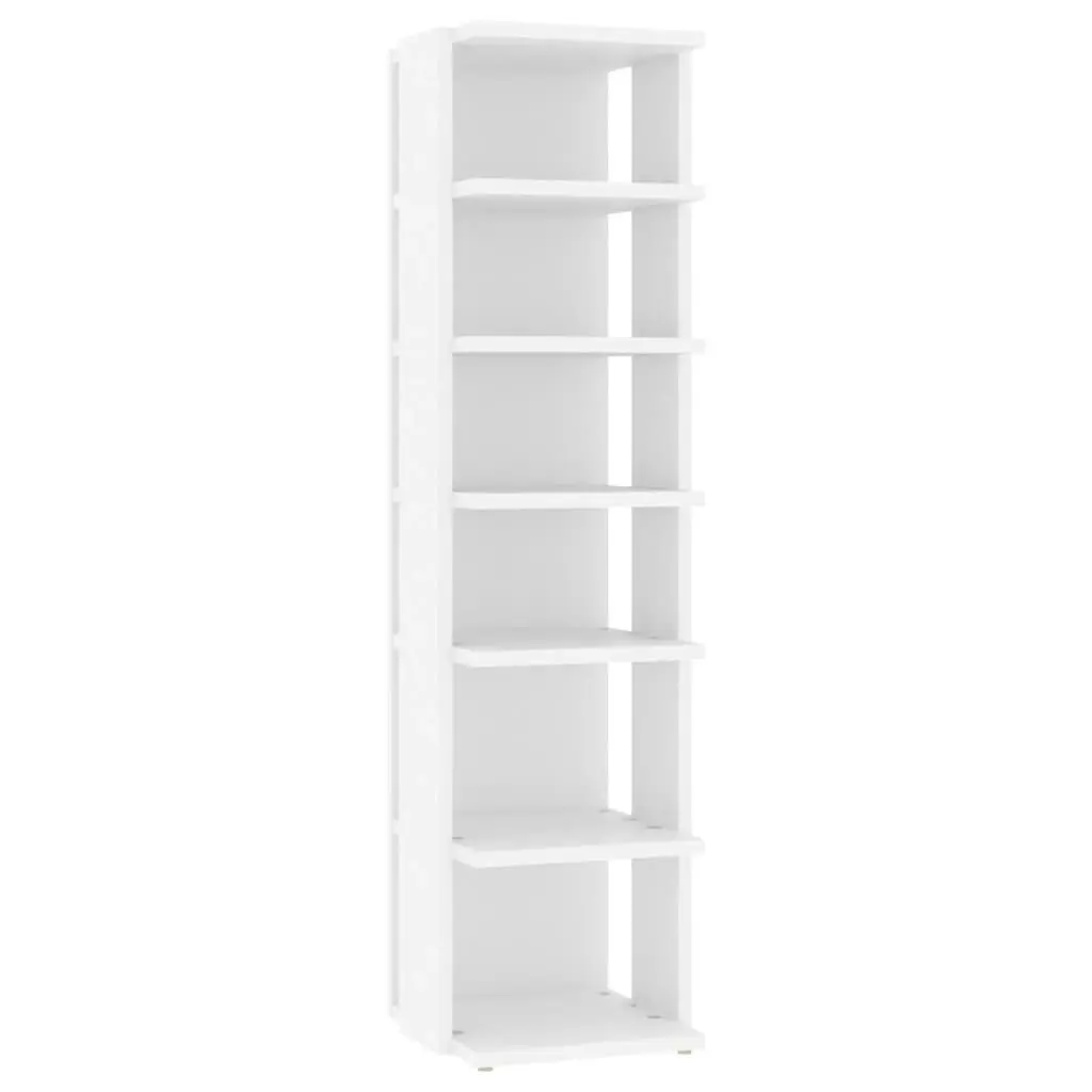 Shoe Cabinets 2 pcs White 27.5x27x102 cm Engineered Wood 808486