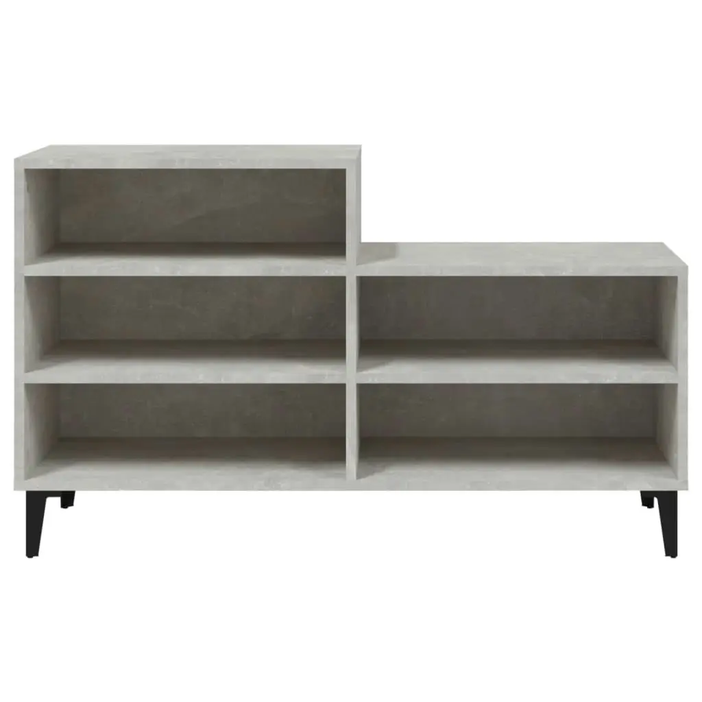 Shoe Cabinet Concrete Grey 102x36x60 cm Engineered Wood 819736