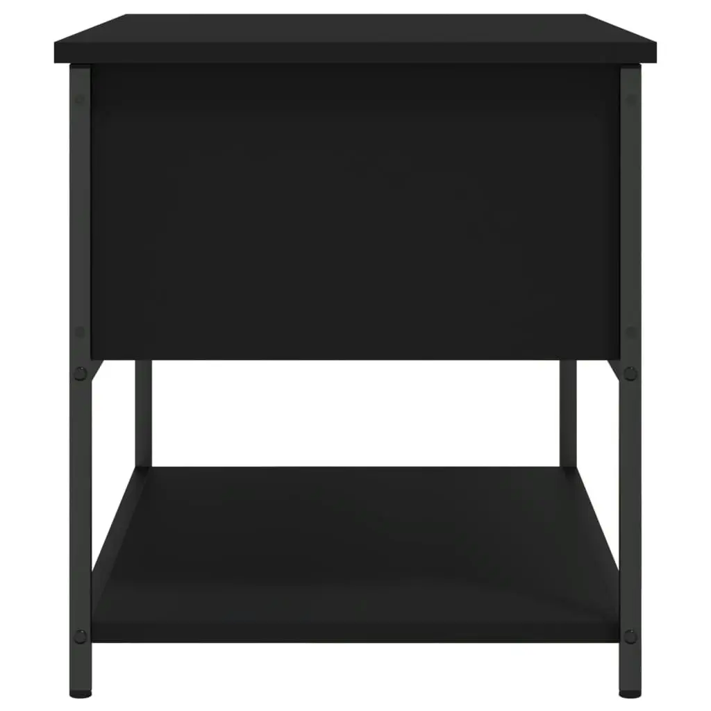 Storage Bench Black 70x42.5x47 cm Engineered Wood 839018