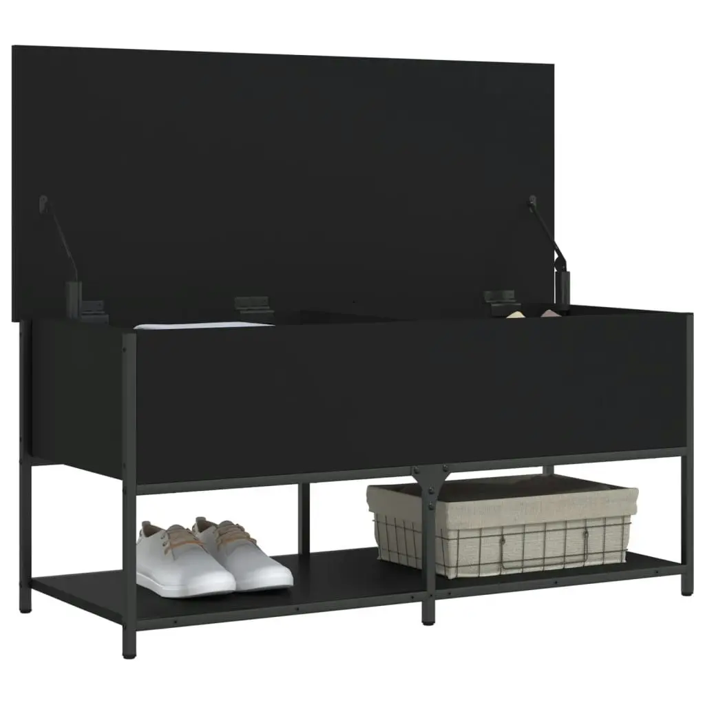 Storage Bench Black 100x42.5x47 cm Engineered Wood 839023