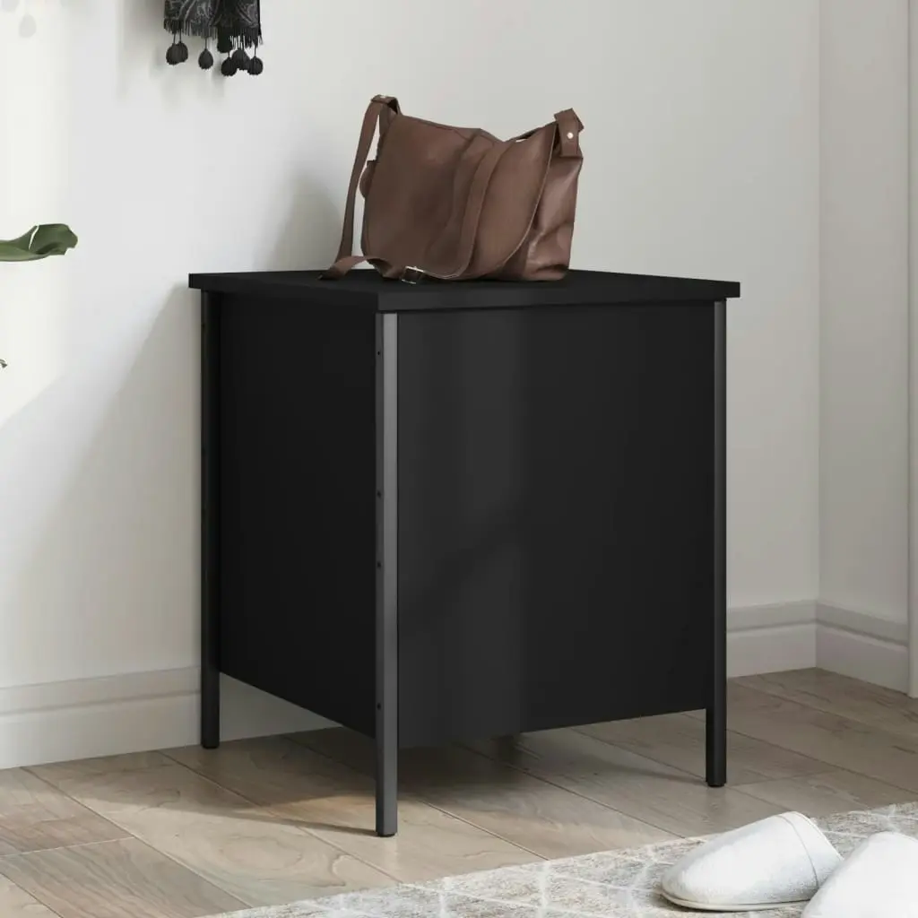 Storage Bench Black 40x42.5x50 cm Engineered Wood 839008