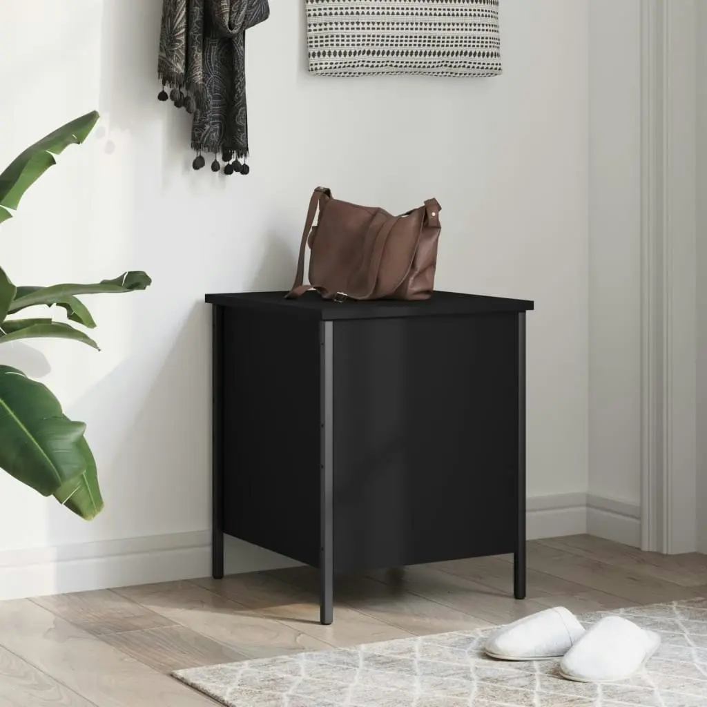 Storage Bench Black 40x42.5x50 cm Engineered Wood 839008