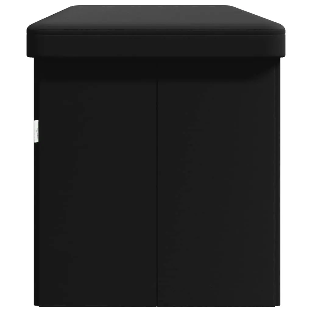 Storage Bench Foldable Black PVC 374906